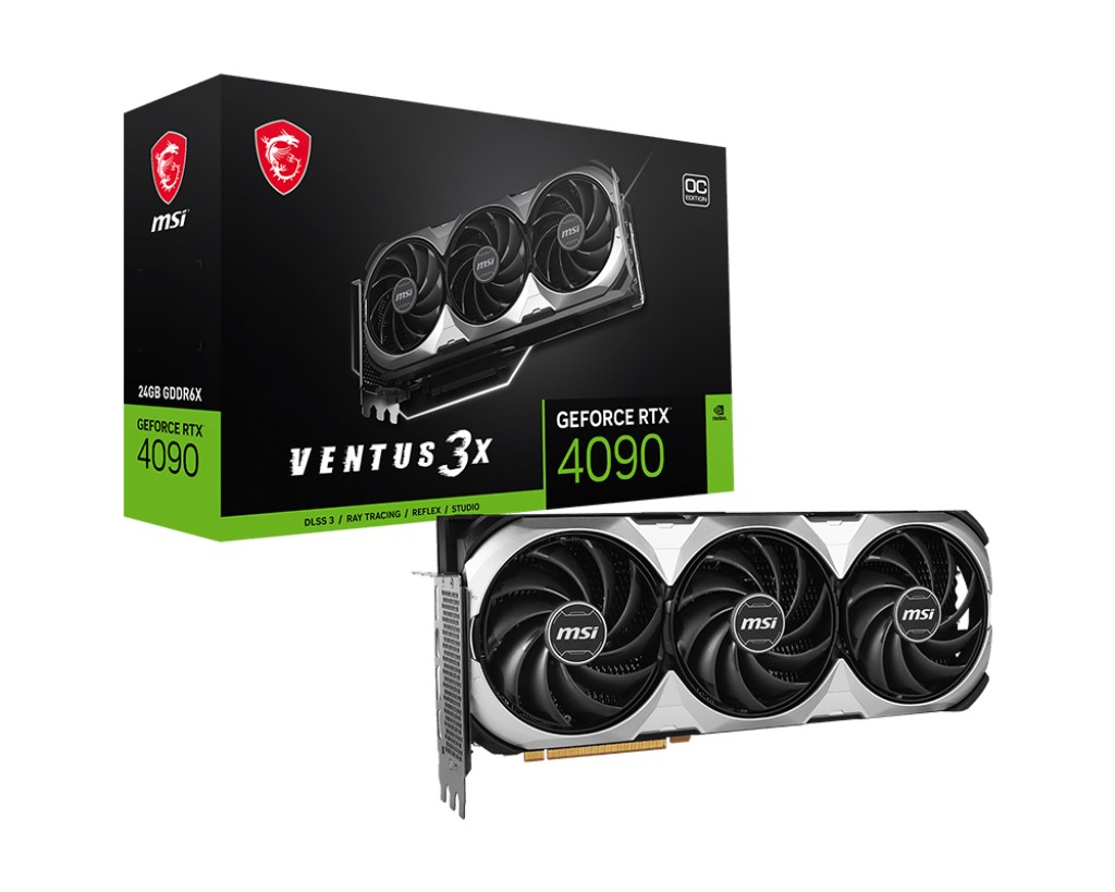 MSI VGA GEFORCE RTX 4090 VENTUS 3X E 24G OC RTX4090 24GB GDDR6X 384B DX12 PCIE 4.0 X16 (2XDP 2XHDMI) resmi