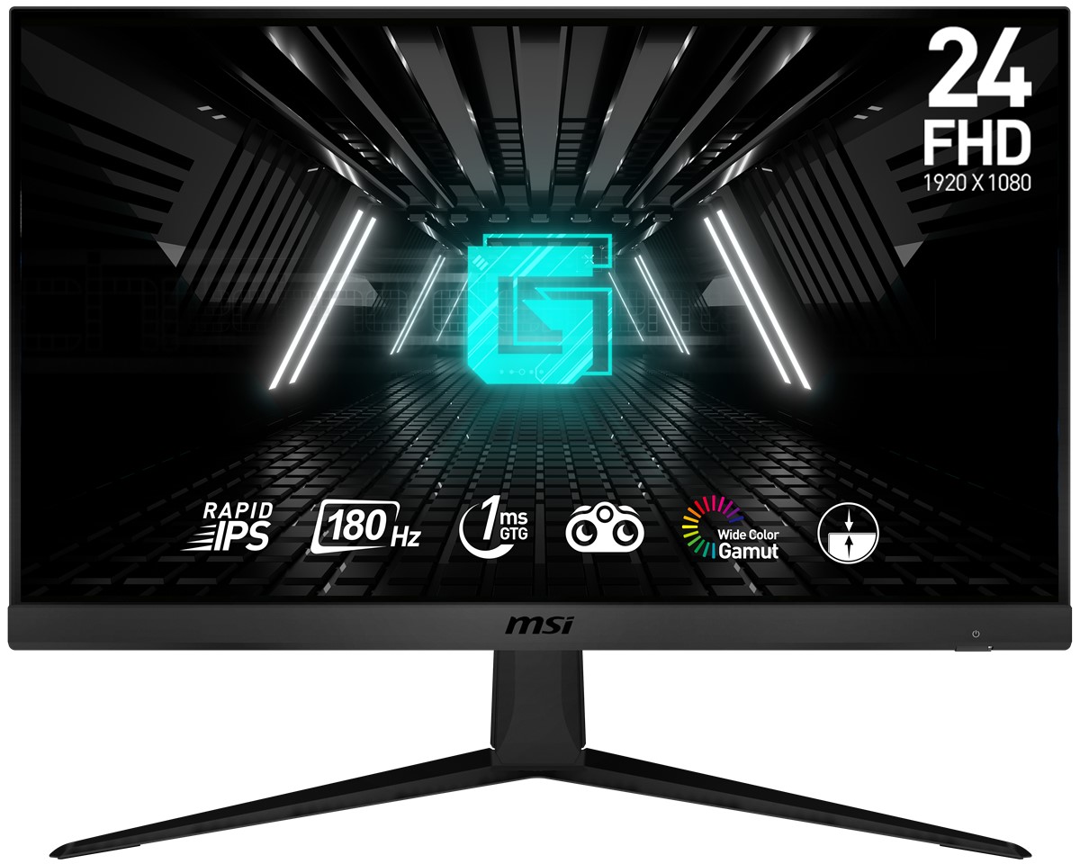 MSI G2412F 23.8 FLAT RAPID IPS 1920x1080 (FHD) 16:9 180HZ 1MS ADAPTIVE-SYNC GAMING MONITOR resmi