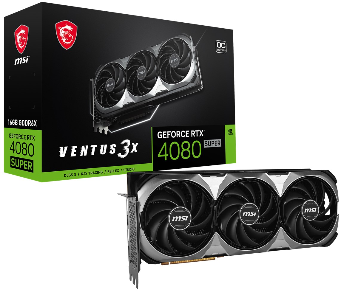 MSI VGA GEFORCE RTX 4080 SUPER 16G VENTUS 3X OC RTX4080 SUPER 16GB GDDR6X 256B DX12 PCIE 4.0 X16 (2XDP 2XHDMI ) resmi