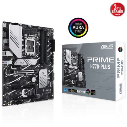 ASUS PRIME H770-PLUS Intel H770 LGA1700 DDR5 7200 DP HDMI 3x M2 USB3.2 AURA RGB 2.5Gbit LAN ATX ASUS 5X PROTECTION III Armoury Crate AI Suite 3 resmi