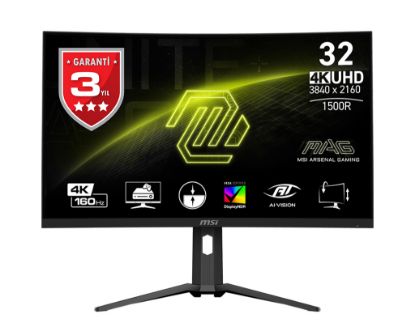 MSI 31.5" MAG 321CUP 3840x2160 (UHD) 16:9 CURVE 1500R VA 160HZ 1MS FREESYNC PREMIUM GAMING MONITOR resmi