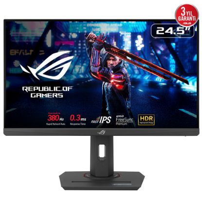 ASUS ROG STRIX XG259QNS 24.5 HDR eSports GAMING FAST IPS FREESYNC VE G-SYNC UYUMLU 1920x1080 1MS(0.3MS MİN) 380HZ DP HDMI USB VESA 3YIL ELMB SYNC,PIVOT Monitör resmi