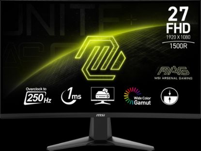 MSI 27 MAG 27C6X 1920x1080 (FHD) 16:9 CURVE 1500R VA 250HZ(OC) 1MS ADAPTIVE-SYNC GAMING MONITOR resmi