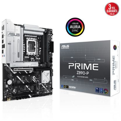 ASUS PRIME Z890-P Intel Z890 LGA1851 DDR5 7600 DP HDMI Type-C 4x M2 USB3.2 AURA RGB 2.5Gbit LAN ATX 14+1+2+1 Güç Aşamaları, ASUS AI Teknolojieri, Easy PC DIY resmi