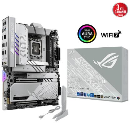 ASUS MB ROG MAXIMUS Z890 APEX INTEL Z890 LGA1851 DDR5 9000 HDMI 2XUSB4 6X M2 USB3.2 WI-FI 7 -BT AURA RGB 5GBIT LAN ATX 22+1+2+2 GÜÇ AŞAMALARI THUNDERBOLT 4 QUICK CHARGE 4+ İLE 60W KADAR USB ÇIKIŞI ASUS AI ADVISOR resmi