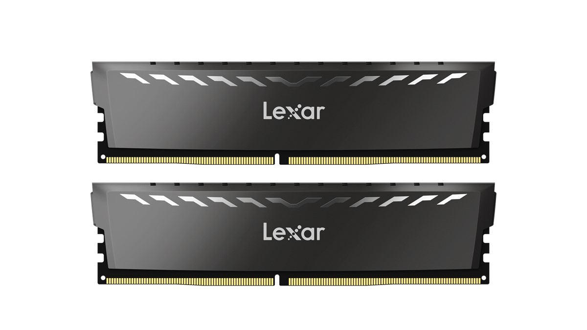 LEXAR THOR RAM DT GAMING DDR4 UDIMM 16GB KIT (2x8GB) 3200 XMP MEMORY WITH HEATSINK DARK GREY COLOR DUAL PACK LD4BU008G-R3200GDXG resmi