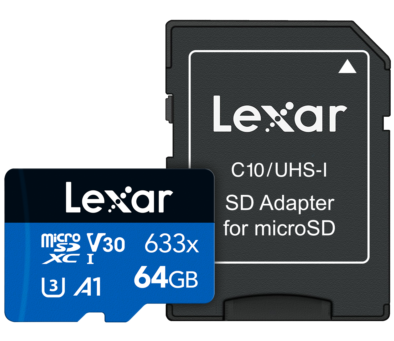 LEXAR 64GB LSDMI64GBB633A 633X MİKRO SDXC UHS-I WITH SD ADAPTER 100MB/S READ 45MB/S WRITE C10 A1 V30 U3 resmi