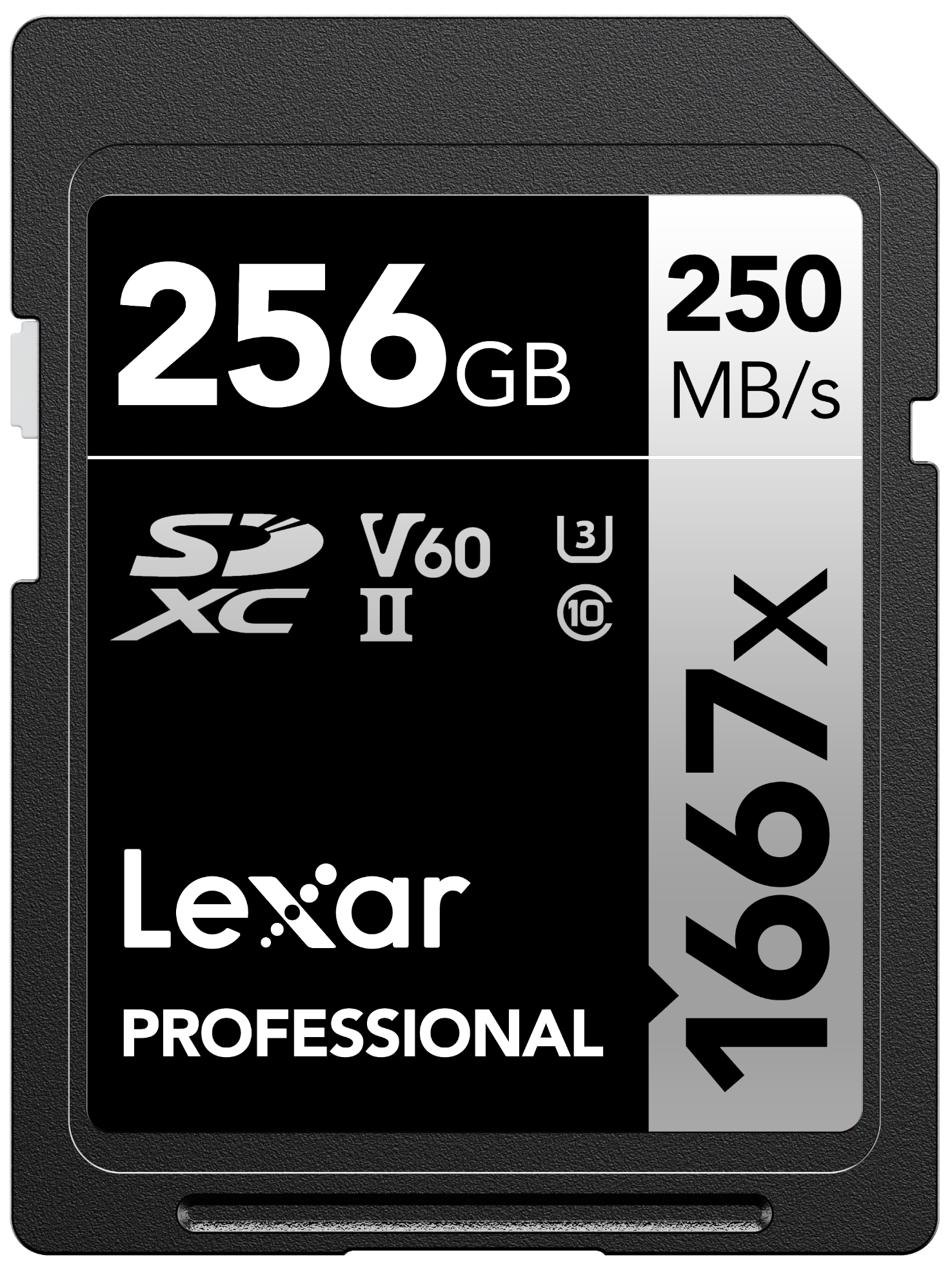 LEXAR 256GB LSD256CB1667 SD PROFESSIONAL 1667X SDXC UHS-II CARDS UP TO 250MB/S READ 120MB/S WRITE C10 V60 U3 resmi