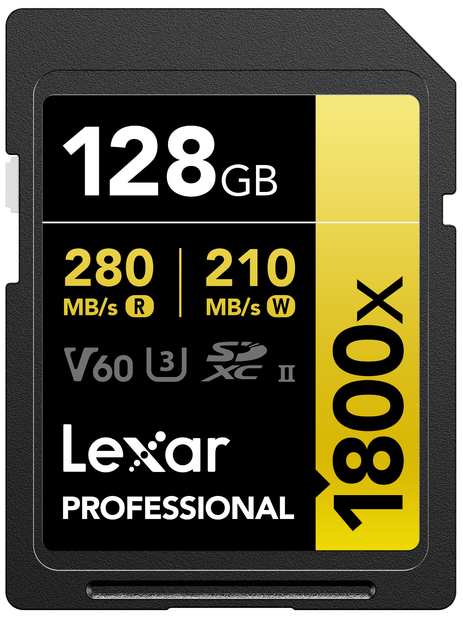 LEXAR 128GB LSD1800128G-BNNNG SD PROFESSIONAL 1800X SDXC UHS-II CARDS UP TO 280MB/S READ 210MB/S WRITE C10 V60 U3 resmi