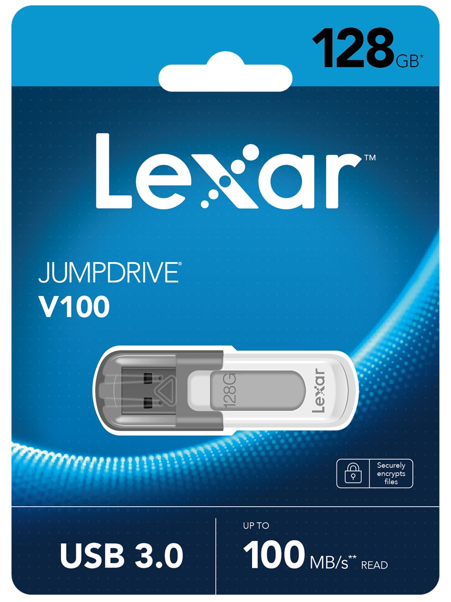 LEXAR 128GB LJDV100-128ABGY USB BELLEK JUMPDRIVE V100 USB 3.0 FLASH DRIVE resmi