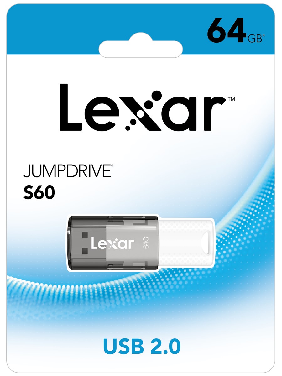 LEXAR 64GB LJDS060064G-BNBNG USB BELLEK JUMPDRIVE S60 USB 2.0 FLASH DRIVE resmi