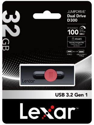 LEXAR 32GB LJDD300032G-BNBNG USB BELLEK DUAL TYPE-C AND TYPE-A USB 3.2 FLASH DRIVE UP TO 100MB/S READ resmi