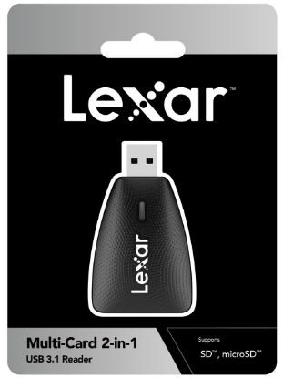 LEXAR LRW450UB CARD READER MULTI-CARD 2-IN-1 USB 3.1 READER SUPPORT SD AND MICROSD UHS-II CARDS resmi
