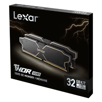 LEXAR THOR RAM DT GAMING DDR5 UDIMM 32GB KIT (2X16GB) 288PIN 6000 CL32 1.3V MEMORY WITH HEATSINK DUAL PACK BLACK COLOR LD5U16G60C32LG-RGD resmi