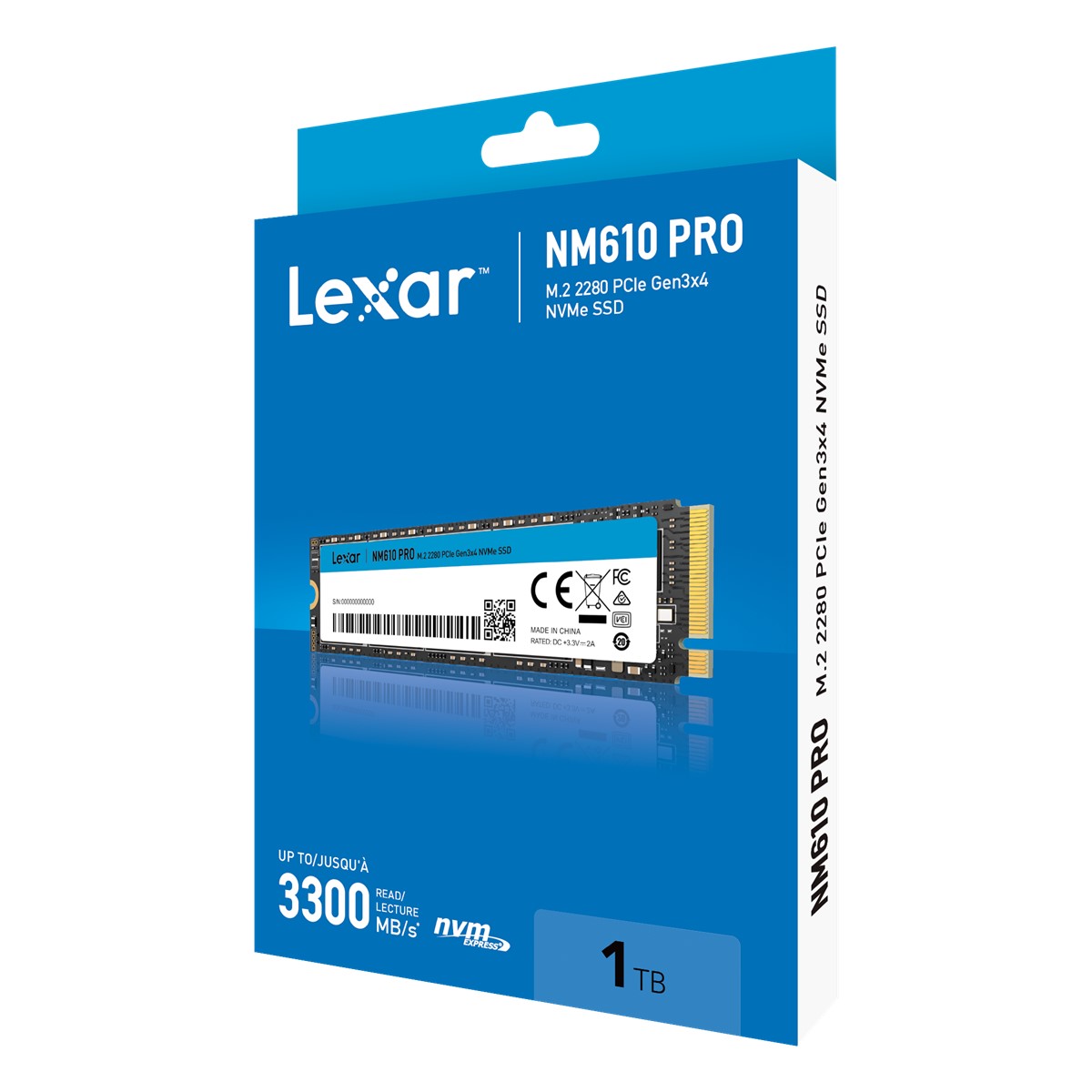 LEXAR SSD LNM610 PRO 1TB M.2 2280 PClE GEN3X4 NVMe UP TO 3300 MBS READ AND 2600 MBS WRITE LNM610P001T-RNNNG resmi