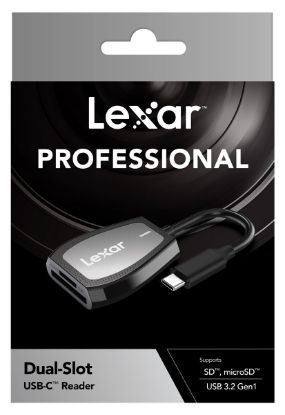 LEXAR LRW470U-RNHNG CARD READER PROFESSIONAL USB-C DUAL-SLOT READER SUPPORT SD AND MICROSD UHS-II CARDS resmi