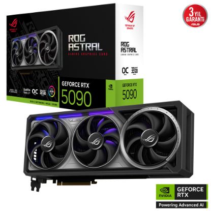 ASUS-ROG-ASTRAL-RTX5090-O32G-GAMING-NVIDIA-GEFORCE-RTX 5090-32GB GDDR7-512bit--OC-2xHDMI-3xDP-RGB-DLSS4 EKRAN KARTI resmi