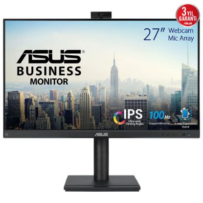 ASUS KURUMSAL BE249QFK 23.8 IPS WEBCAM 1920x1080 5ms 100Hz 250cd DP HDMI VGA Hoparlör VESA 3YIL 99% sRGB DÜŞÜK MAVİ IŞIK EYE CARE PİVOT MONİTÖR resmi