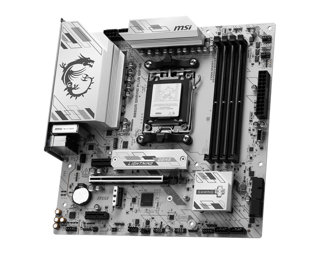MSI MB B850M GAMING PLUS WIFI6E AM5 DDR5 8200MHZ(OC) HDMI DP 2x M.2 USB 10Gbs 2.5G LAN WI-FI 6E Matx resmi