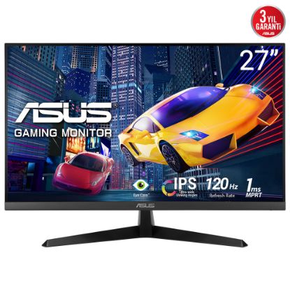 ASUS VY279HGR 27 IPS 1920x1080 1ms 120Hz 250cd HDMI VGA VESA 3YIL EYECARE PLUS FLICKER-FREE ÇERÇEVESİZ DÜŞÜK MAVİ IŞIK Antibakteriyel Kaplama MONİTÖR resmi