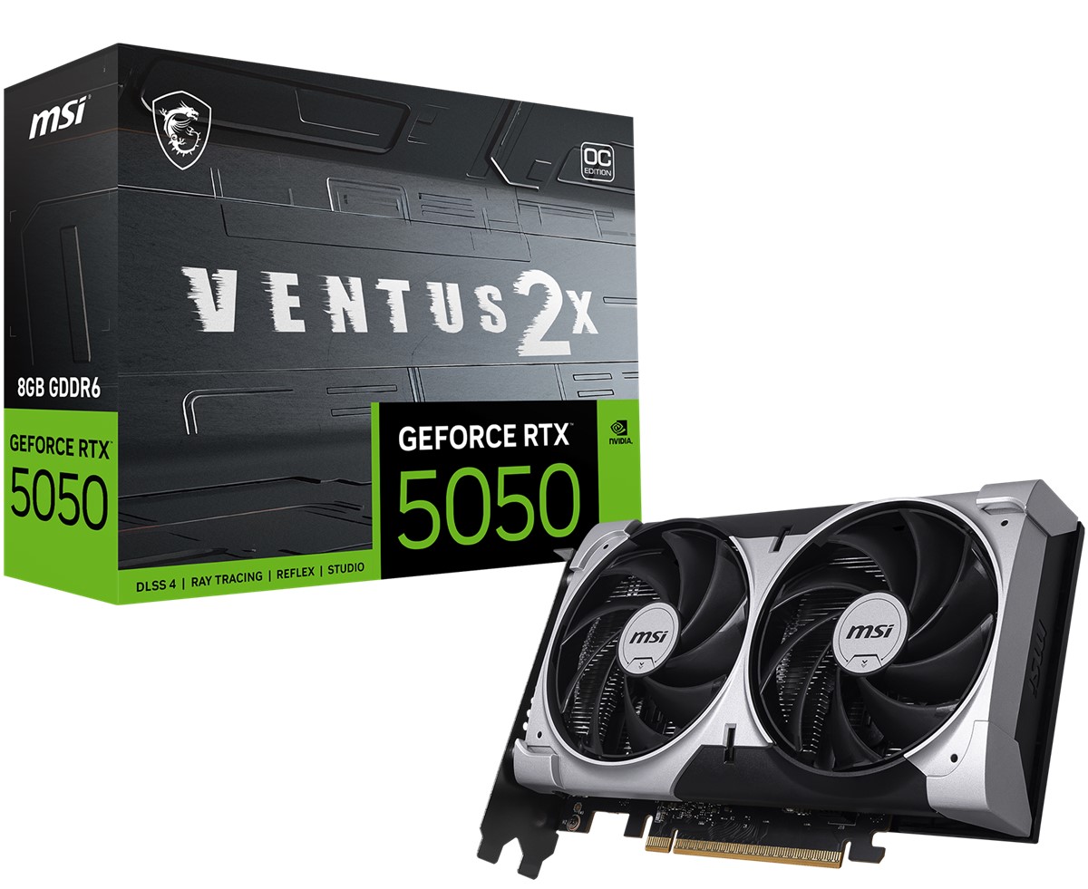 MSI VGA GEFORCE RTX 5050 8G VENTUS 2X OC RTX5050 8GB GDDR6 128B DX12 PCIE 5.0 X16 (3XDP 1XHDMI) resmi