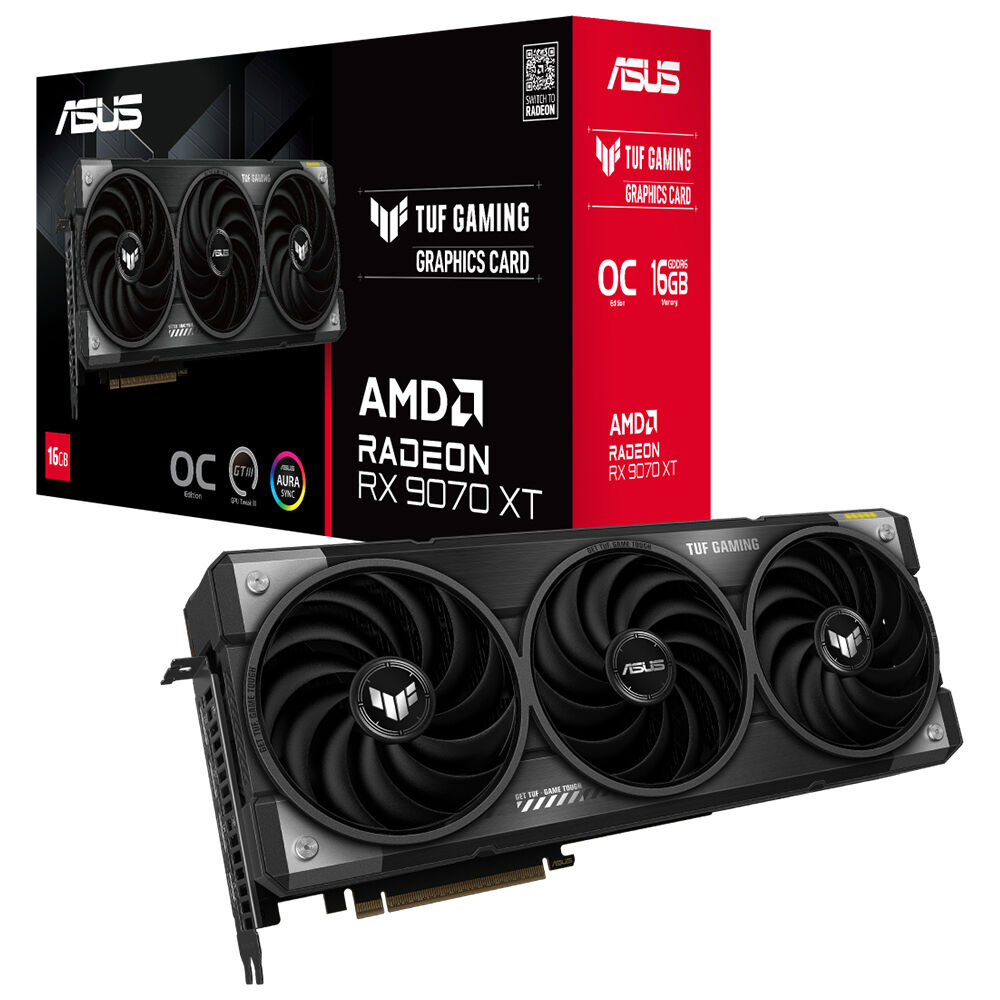 ASUS VGA TUF-RX9070XT-O16G-GAMING-AMD-RADEON-RX 9070 XT-16GB GDDR6-256bit--OC-HDMI-3xDP-RGB-EKRAN KARTI resmi
