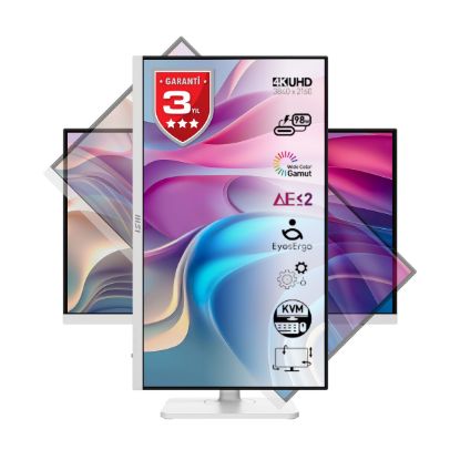 MSI 27 MODERN MD272UPHW 3840x2160 (UHD) 16:9 FLAT IPS 60Hz 1MS ADAPTIVE-SYNC PIVOT TYPE-C MONITOR resmi