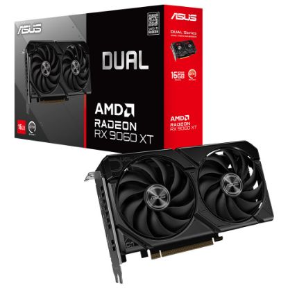 ASUS VGA DUAL-RX9060XT-16G-AMD-RADEON-RX 9060 XT-16G-16GB GDDR6-128bit-3250MHz-HDMI-2xDP-EKRAN KARTI resmi