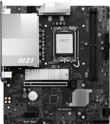MSI MB PRO B860M-B SOKET 1851 DDR5 9066MHZ(OC)  2xM.2 HDMI DISPLAY 5G LAN mATX resmi