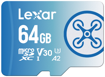 LEXAR 64GB LMSFLYX064G-BNNNG MICROSD FLY HIGH-PERFORMANCE 1066X MICROSDXC UHS-I UP TO 160MB/S READ 60MB/S WRITE C10 A2 V30 U3 resmi