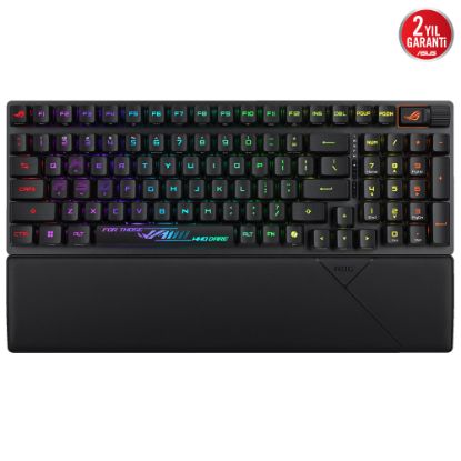 ASUS ROG STRIX SCOPE II 96 WL/RX RED/ABS/TR WIRELESS OYUN KLAVYESİ: ÜÇ MODLU BAĞLANTI, ROG RX OPTİK ANAHTARLAR, PBT TUŞ KAPAKLARI, SİLİKON YALITIM, EK ROG TUŞLARI, BİLEK DESTEĞİ TÜRKÇE resmi