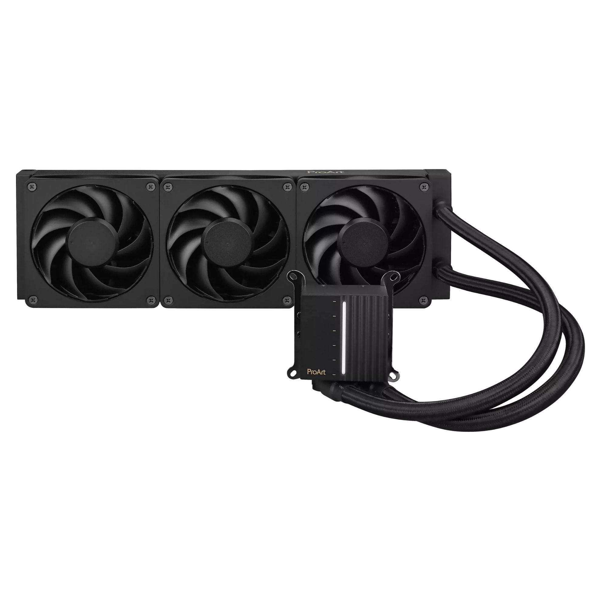ASUS PROART LC 360 MM AYDINLATMALI SİSTEM DURUM GÖSTERGESİ VE ÜÇ MAT SİYAH ALPHACOOL APEX STEALTH METAL POWER FANLARI 6 YIL GARANTİ resmi