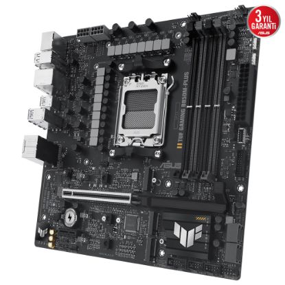 ASUS MB TUF GAMING B850M-PLUS AMD B850 AM5 DDR5 8000 DP HDMI 3x M2 USB3.2 Gen 2x2 AURA RGB 2.5Gbit LAN mATX 14+2+1 Güç Aşamaları, 1xGen5 M.2, Ready for Advanced AI PC resmi