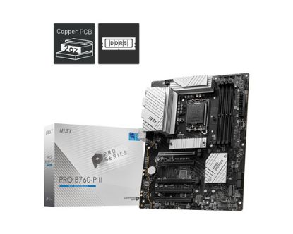 MSI MB PRO B760-P II SOKET 1700 DDR5 7000(OC) PCI-E ,M.2 USB3.2 HDMI,DP 1X 2.5G LAN ATX resmi