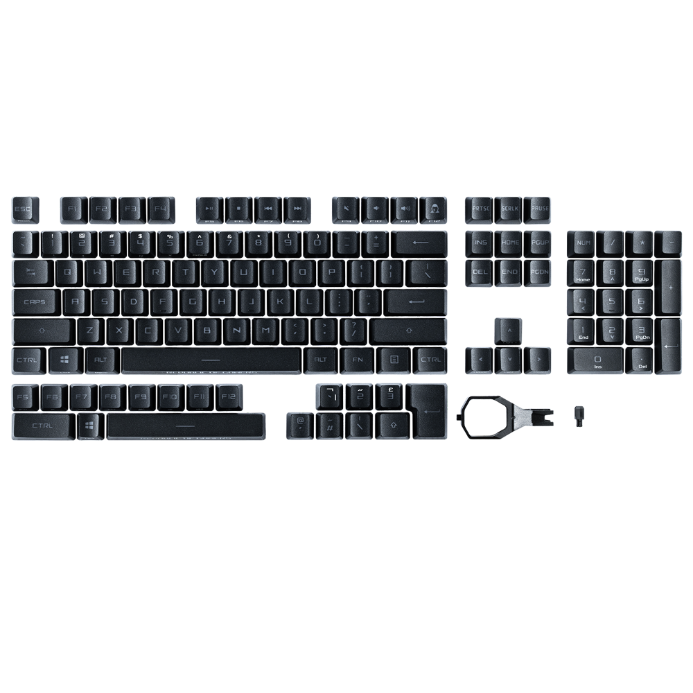 ASUS AC04 ROG PBT DOUBLESHOT KEYCAP SET FOR ROG RX SWITCHES resmi
