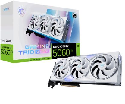 MSI VGA GEFORCE RTX 5060 TI 16G GAMING TRIO WHITE RTX5060TI 16GB GDDR7 128B DX12 PCIE 5.0 X16 (3XDP 1XHDMI) resmi
