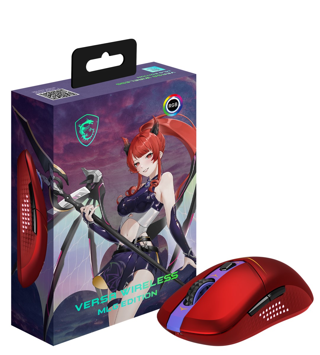 MSI GG VERSA W MLG EDITION RED MOUSE MAX 26000 DPI 65GR OPTIK SENSOR OYUNCU FARESI resmi