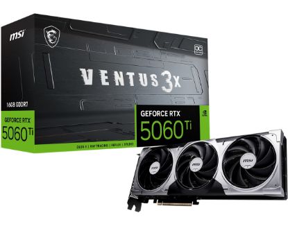 MSI VGA GEFORCE RTX 5060 TI 16G VENTUS 3X OC RTX5060TI 16GB GDDR7 128B DX12 PCIE 5.0 X16 (3XDP 1XHDMI) resmi