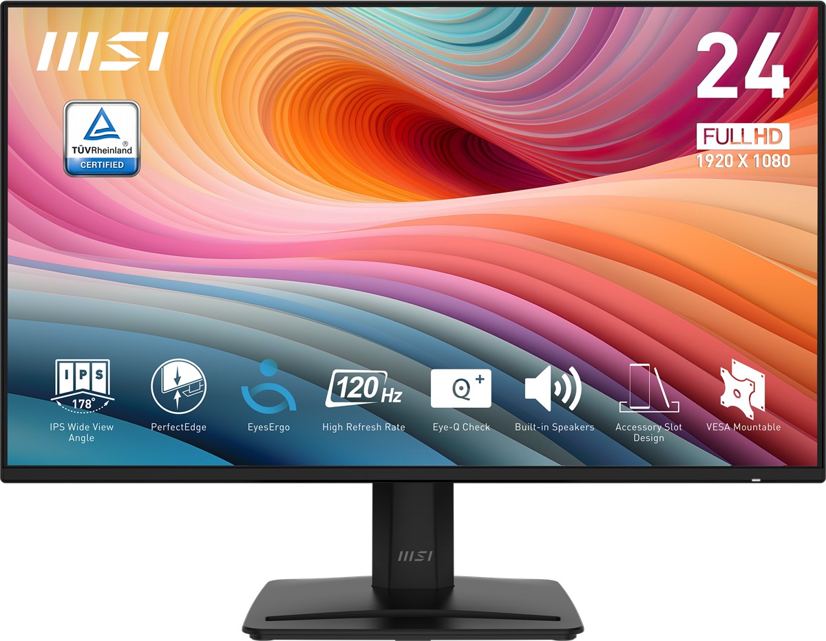 MSI 23.8 PRO MP242A E2 1920x1080 (FHD) FLAT IPS 120HZ 1MS ADAPTIVE-SYNC MONITOR resmi