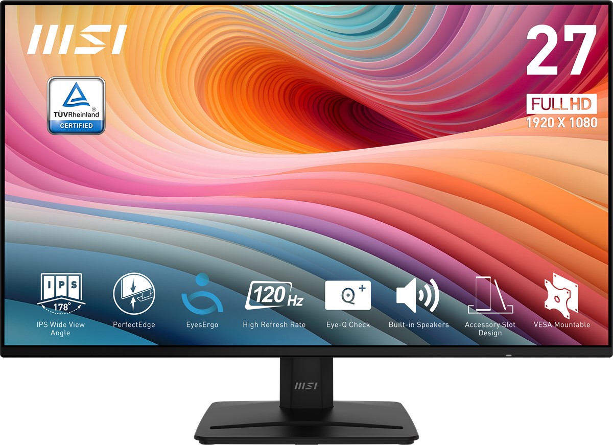 MSI 27 PRO MP271A E2 1920x1080 (FHD) FLAT IPS 120HZ 1MS ADAPTIVE-SYNC MONITOR resmi