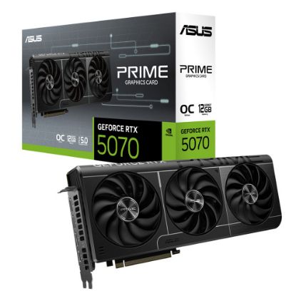 ASUS VGA PRIME-RTX5070-O12G-NVIDIA-GEFORCE-RTX 5070-12GB GDDR7-192bit--OC-2xHDMI-3xDP-DLSS4 EKRAN KARTI resmi