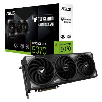 ASUS VGA TUF-RTX5070-O12G-GAMING-NVIDIA-GEFORCE-RTX 5070-12GB GDDR7-192bit--OC-2xHDMI-3xDP-RGB-DLSS4 EKRAN KARTI resmi