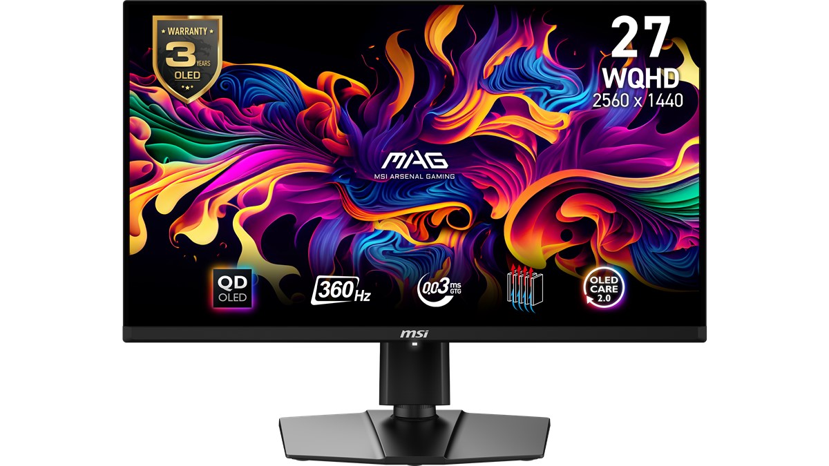 MSI 26.5 MAG 271QPX QD-OLED E2 2560x1440 (WQHD) 16:9 FLAT 240HZ 0.03MS FREESYNC GAMING MONITOR resmi
