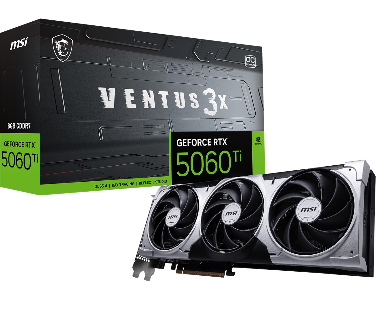 MSI VGA GEFORCE RTX 5060 TI 8G VENTUS 3X OC RTX5060TI 8GB GDDR7 128B DX12 PCIE 5.0 X16 (3XDP 1XHDMI) resmi