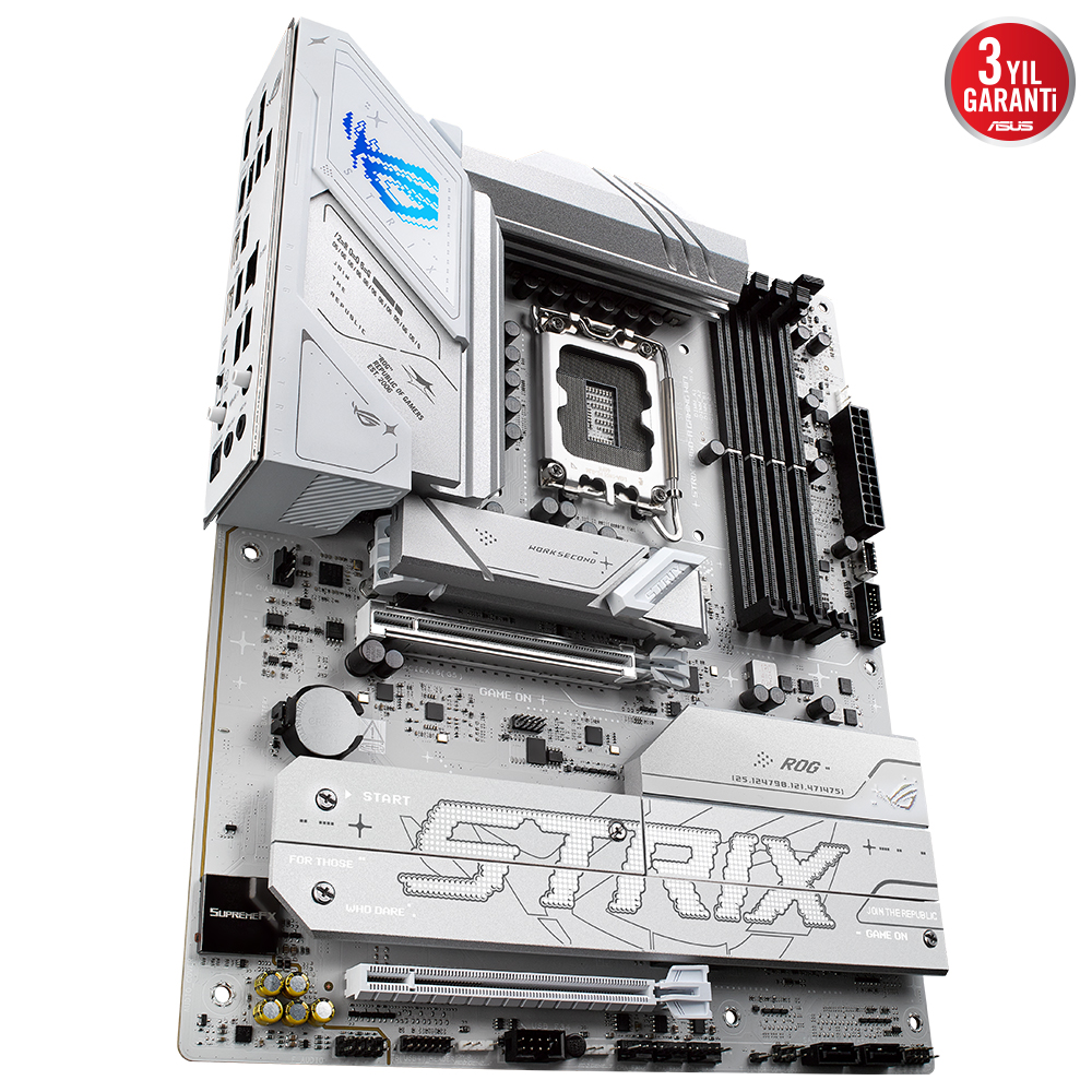 ASUS MB ROG STRIX B860-A GAMING WIFI INTEL B860 LGA1851 DDR5 9066 DP HDMI TYPE-C 4X M2 USB3.2 GEN 2X2 WİFİ 7 + BT AURA RGB 2.5GBİT LAN ATX 14+1+2+1 GÜÇ AŞAMALARI 1XGEN5 M.2 ASUS MB AI ADVİSOR resmi