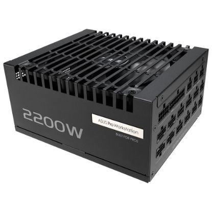 ASUS PRO WS 2200W PLATINUM PSU, GELİŞMİŞ GÜÇ DAĞITIMI VE DÖRT EKRAN KARTI DESTEĞİYLE AĞIR AI GÖREVLERİ İÇİN TASARLANMIŞTIR. resmi